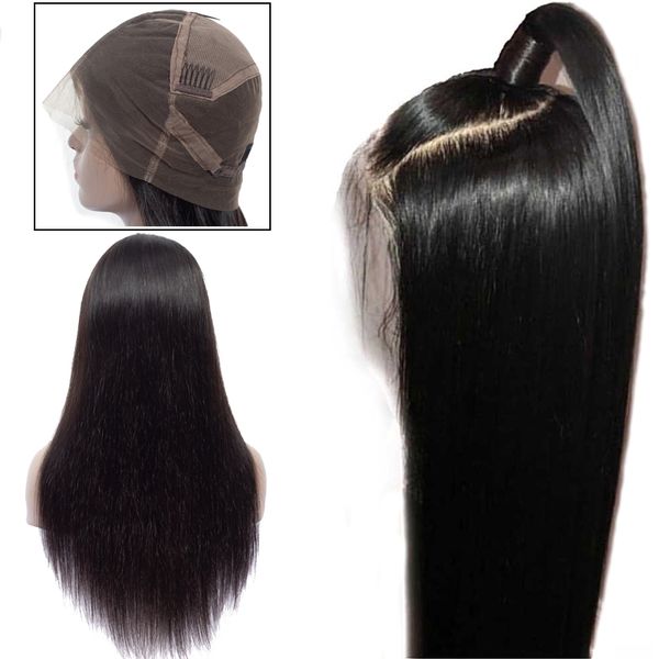 brazilian 360 lace frontal human hair wigs for women remy hair straight wig with baby hair natural hairline full end, Black
brazilian 360 lace frontal human hair wigs for women remy hair straight wig with baby hair natural hairline full end, Black