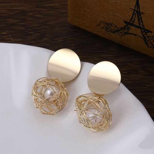 iparam women's gold color ball geometry earrings metal pearl earrings party wedding gifts wholesale earrings jewelry, Silver
iparam women's gold color ball geometry earrings metal pearl earrings party wedding gifts wholesale earrings jewelry, Silver