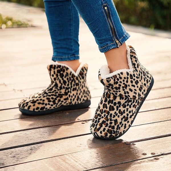 Women Winter Ankle Shoes Woollen Short Boots Female Cotton Slip-on Leopard Boots Keep warm Casual Snow Boots, Brown
Women Winter Ankle Shoes Woollen Short Boots Female Cotton Slip-on Leopard Boots Keep warm Casual Snow Boots, Brown