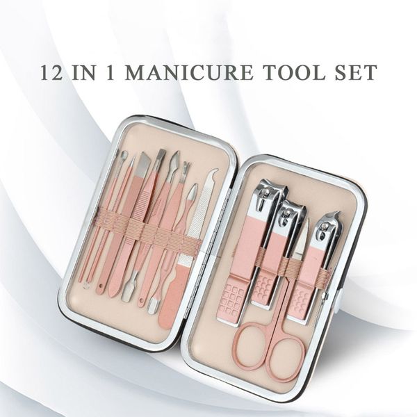 12pc stainless steel manicure tool set nail nippers nails clipper pedicure tools kit with travel case professional nail art tool
12pc stainless steel manicure tool set nail nippers nails clipper pedicure tools kit with travel case professional nail art tool