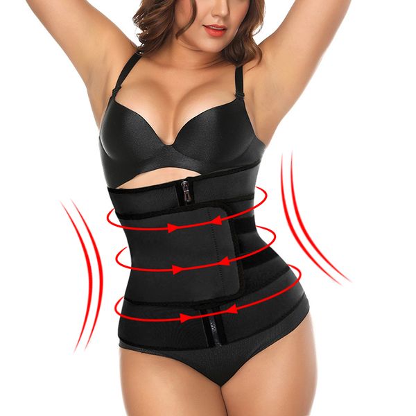 women waist trainer zipper flip sweat bodybuilding back belt underwaer belly wearshaper breathable corset slimming equipment, Black;gray
women waist trainer zipper flip sweat bodybuilding back belt underwaer belly wearshaper breathable corset slimming equipment, Black;gray