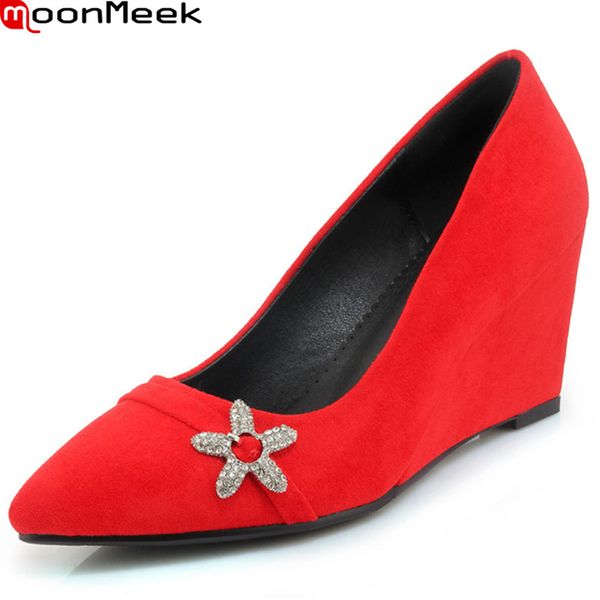 moonmeek 2020 female fashion pumps pointed toe wedges slip on shallow flock extreme high heels red black colour woman shoes
moonmeek 2020 female fashion pumps pointed toe wedges slip on shallow flock extreme high heels red black colour woman shoes