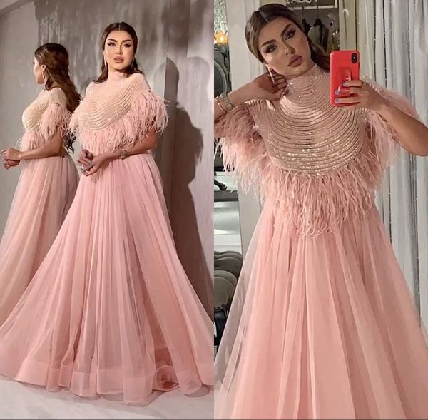 luxury pink beaded evening dresses 2020 feather elegant evening gowns crystal high neck party dresses rhinestones robe de soiree, Black;red
luxury pink beaded evening dresses 2020 feather elegant evening gowns crystal high neck party dresses rhinestones robe de soiree, Black;red