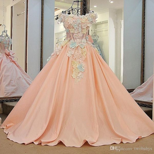 new lovely pink flowers evening dress floor length short sleeves wedding dress corset back ball gown prom dress 100% real ps, White
new lovely pink flowers evening dress floor length short sleeves wedding dress corset back ball gown prom dress 100% real ps, White
