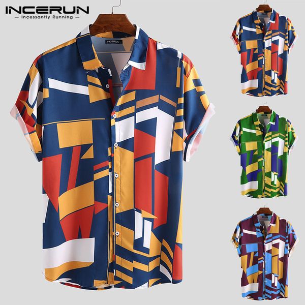 incerun men hawaiian shirt geometric printed short sleeve lapel streetwear summer casual beach shirts men camisa masculina s-5xl, White;black
incerun men hawaiian shirt geometric printed short sleeve lapel streetwear summer casual beach shirts men camisa masculina s-5xl, White;black