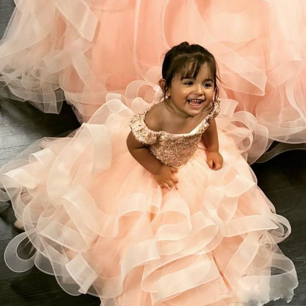 lovely ruffles tiered skirt flower girls dresses off the shoulder appliques bead sequined puffy kids first communion dress, Red;yellow
lovely ruffles tiered skirt flower girls dresses off the shoulder appliques bead sequined puffy kids first communion dress, Red;yellow