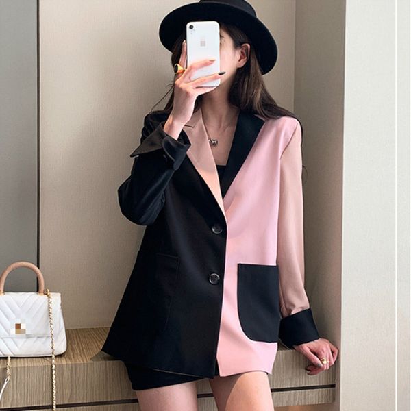 2020 spring sweet women jacket loose ladies office coat blazers long sleeve casual suits patchwork trench coat outerwear female, White;black
2020 spring sweet women jacket loose ladies office coat blazers long sleeve casual suits patchwork trench coat outerwear female, White;black