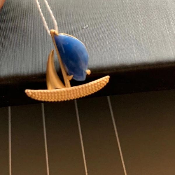 j010409 fine jewelry 18k gold au750 100% natural blue sugilite gemstones pendants for women necklace, Silver
j010409 fine jewelry 18k gold au750 100% natural blue sugilite gemstones pendants for women necklace, Silver