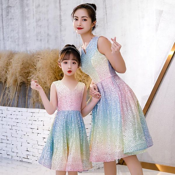 sequin gradient mother daughter dresses wedding clothes mom and me dress ball gown mum girls evening dress family match outfits, Blue
sequin gradient mother daughter dresses wedding clothes mom and me dress ball gown mum girls evening dress family match outfits, Blue