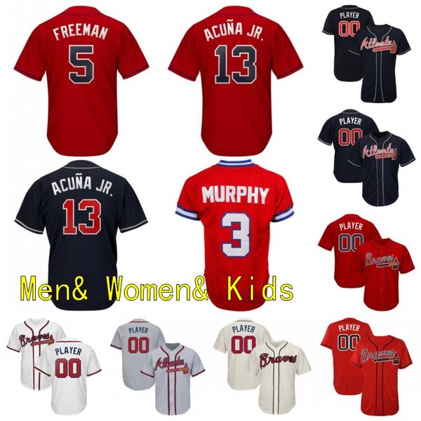 Atlanta Custom Braves Jerseys Ronald Acuna Jr. Austin Riley 27 Ozzie Albies Freddie Freeman Dansby Swanson Chipper Jones Men Women Youth Kid
Atlanta Custom Braves Jerseys Ronald Acuna Jr. Austin Riley 27 Ozzie Albies Freddie Freeman Dansby Swanson Chipper Jones Men Women Youth Kid
