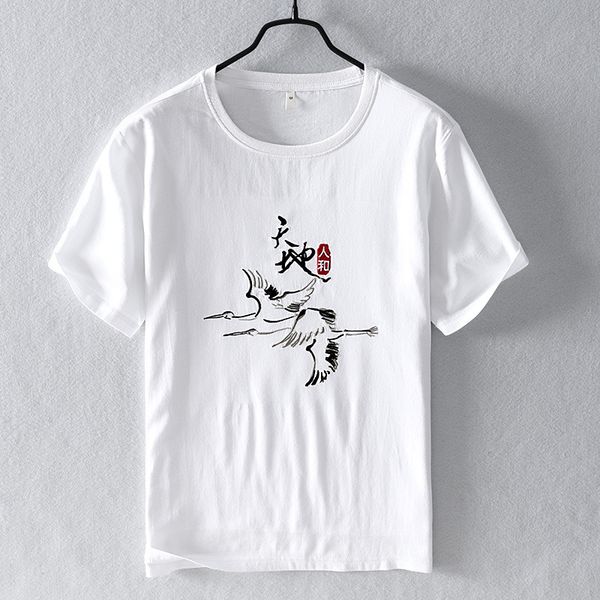 chinese style character embroidery short sleeve t-shirt men's casual white cotton linen splice fashion summer t shirt y2788, White;black
chinese style character embroidery short sleeve t-shirt men's casual white cotton linen splice fashion summer t shirt y2788, White;black