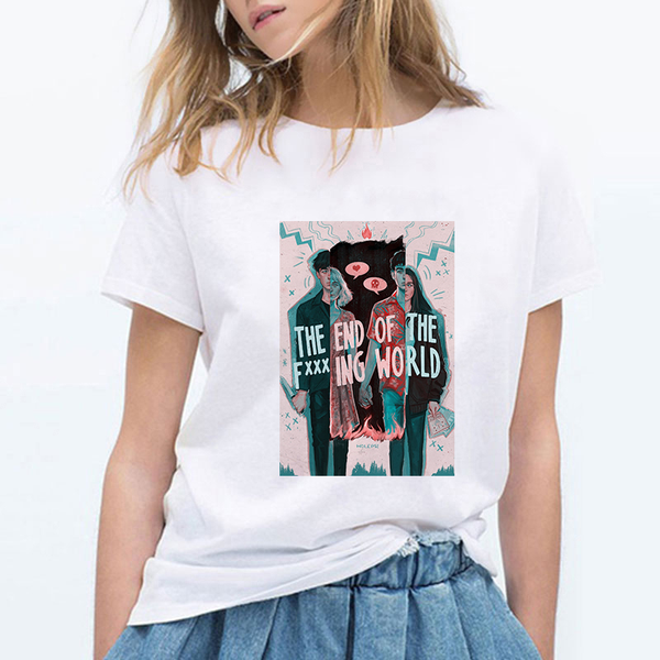 luslos the end of the fxxxing world print funny t shirt japan anime harajuku women short sleeve casual graphic tee t-shirts, White
luslos the end of the fxxxing world print funny t shirt japan anime harajuku women short sleeve casual graphic tee t-shirts, White