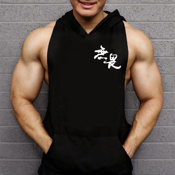 wholesale-2018 new men's bodybuilding cotton vest gym fitness hooded vest sleeveless hoodie casual fashion crossfit workout clothes, Black;blue
wholesale-2018 new men's bodybuilding cotton vest gym fitness hooded vest sleeveless hoodie casual fashion crossfit workout clothes, Black;blue