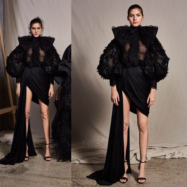 ashi studio a line prom dress high neck long sleeve satin tulle feather party dress sweep train robes de soirée, Black
ashi studio a line prom dress high neck long sleeve satin tulle feather party dress sweep train robes de soirée, Black