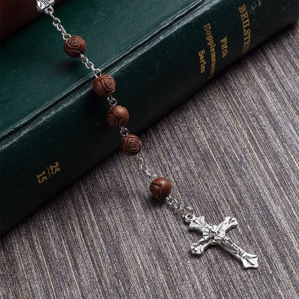 rosary beads necklaces for women diy jesus christian cross pendant necklaces long chain jewelry bohemian christmas gift, Silver
rosary beads necklaces for women diy jesus christian cross pendant necklaces long chain jewelry bohemian christmas gift, Silver