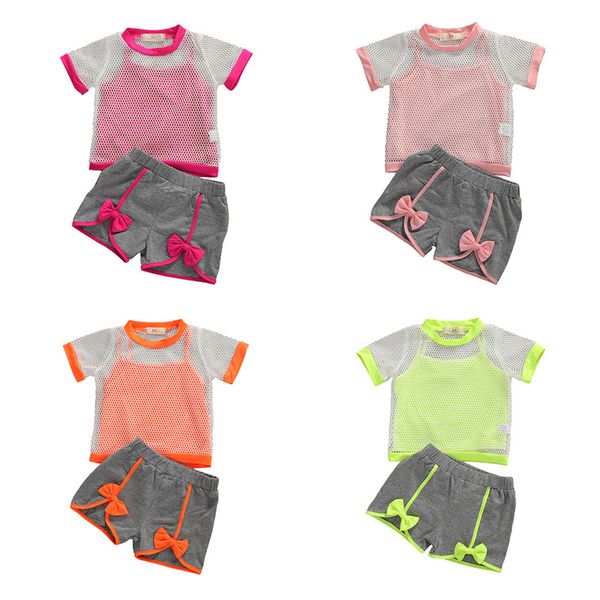 baby girls clothes suit 2020 new summer toddler girls clothes fishnet t-shirts+vest +bowknot shorts pants sportwear outfits, White
baby girls clothes suit 2020 new summer toddler girls clothes fishnet t-shirts+vest +bowknot shorts pants sportwear outfits, White