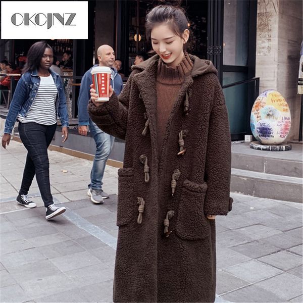 korean fashion loose thick long lamb lamb horn buckle cotton coat female winter straight hooded outerwear women yy197, Black
korean fashion loose thick long lamb lamb horn buckle cotton coat female winter straight hooded outerwear women yy197, Black