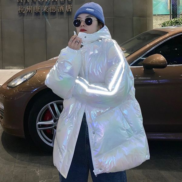 bright surface parkas fashion glossy winter jacket women casual loose hooded coat female fashion side striped thick parka mw964, Black
bright surface parkas fashion glossy winter jacket women casual loose hooded coat female fashion side striped thick parka mw964, Black
