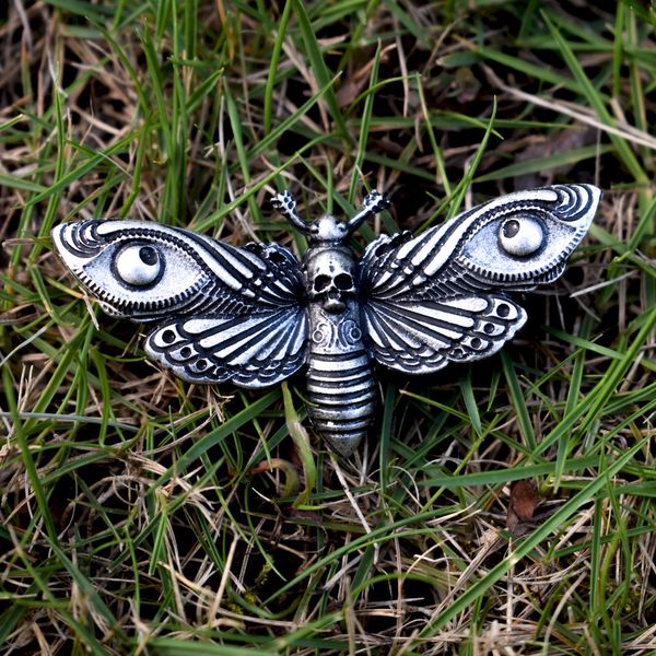 1pcs dead head moth brooch, Silver
1pcs dead head moth brooch, Silver