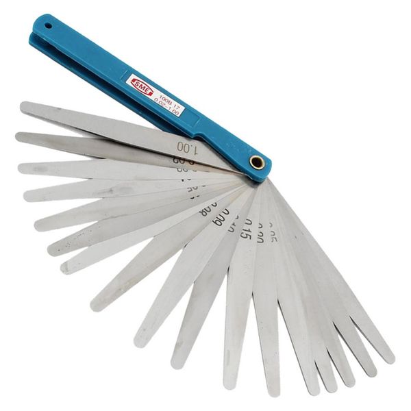 2018 new stainless feeler gauge metric gap measure silver tone 100b17 with blue plastic protector cover #275041
2018 new stainless feeler gauge metric gap measure silver tone 100b17 with blue plastic protector cover #275041