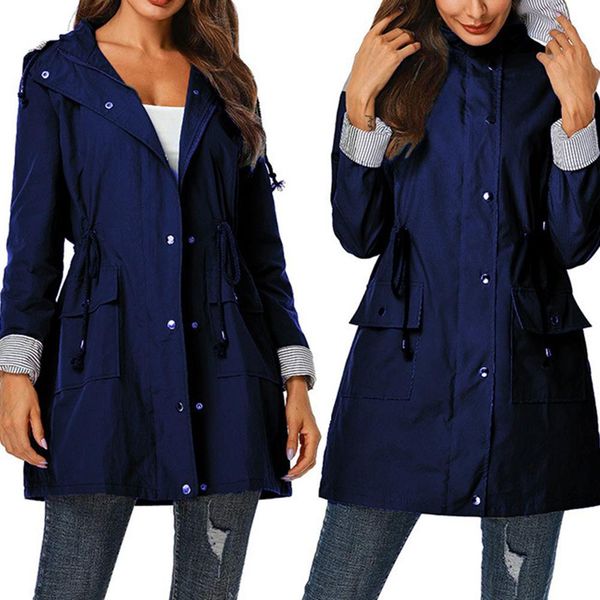 womens trench coat waterproof solid color moda feminina hooded autumn trench coat long sleeve outwear ladies down coats, Tan;black
womens trench coat waterproof solid color moda feminina hooded autumn trench coat long sleeve outwear ladies down coats, Tan;black