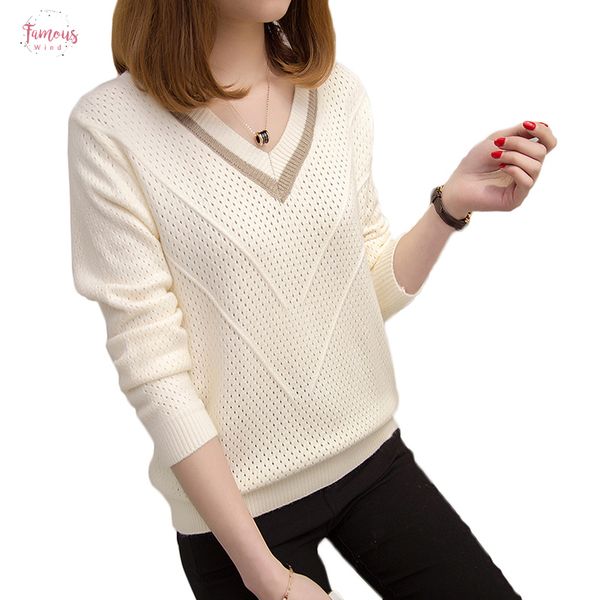 new autumn sweaters women pullovers slim warm hollow sweaters women loose fresh sweater female v-neck small knitted sweater, White;black
new autumn sweaters women pullovers slim warm hollow sweaters women loose fresh sweater female v-neck small knitted sweater, White;black