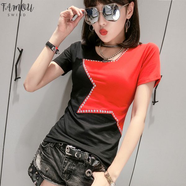 лоскутное star diamonds o шеи tshirt 2020 новый лето женщины полиэстер верхней одежды рубашка camiseta mujer рубашка high street t94905l, White
лоскутное star diamonds o шеи tshirt 2020 новый лето женщины полиэстер верхней одежды рубашка camiseta mujer рубашка high street t94905l, White
