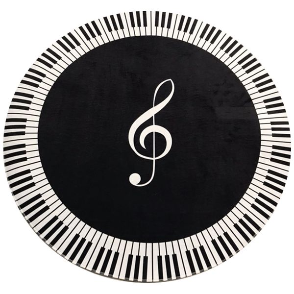 new carpet music symbol piano key black white round carpet non-slip home bedroom mat floor decoration
new carpet music symbol piano key black white round carpet non-slip home bedroom mat floor decoration