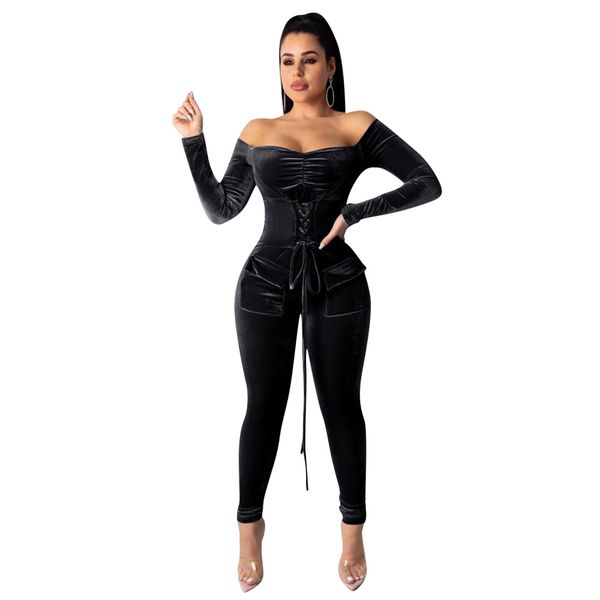 women velvet jumpsuit tracksuit set long sleeve bodysuit long pants 2 piece outfits club-wear romper, Black;white
women velvet jumpsuit tracksuit set long sleeve bodysuit long pants 2 piece outfits club-wear romper, Black;white