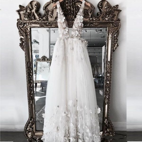 bohemia beach wedding dresses deep v neck handmade flowers beads bridal gowns a line simple country backless wedding dress cheap, White
bohemia beach wedding dresses deep v neck handmade flowers beads bridal gowns a line simple country backless wedding dress cheap, White
