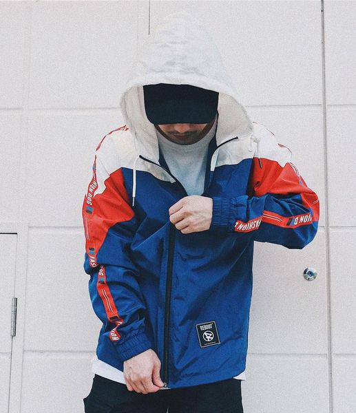 color block patchwork windbreaker hooded jackets men hip hop full zip up pullover tracksuit jacket fashion streetwear elastic, Black;brown
color block patchwork windbreaker hooded jackets men hip hop full zip up pullover tracksuit jacket fashion streetwear elastic, Black;brown