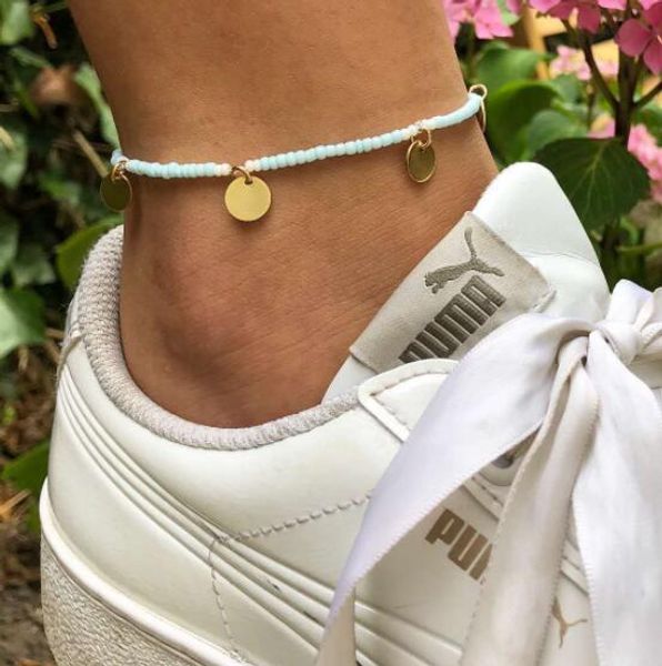 sky blue beads anklet for women bohemian gold color coins ankle chain bracelet on leg 2019 fashion foot jewelry gift new arrival, Red;blue
sky blue beads anklet for women bohemian gold color coins ankle chain bracelet on leg 2019 fashion foot jewelry gift new arrival, Red;blue