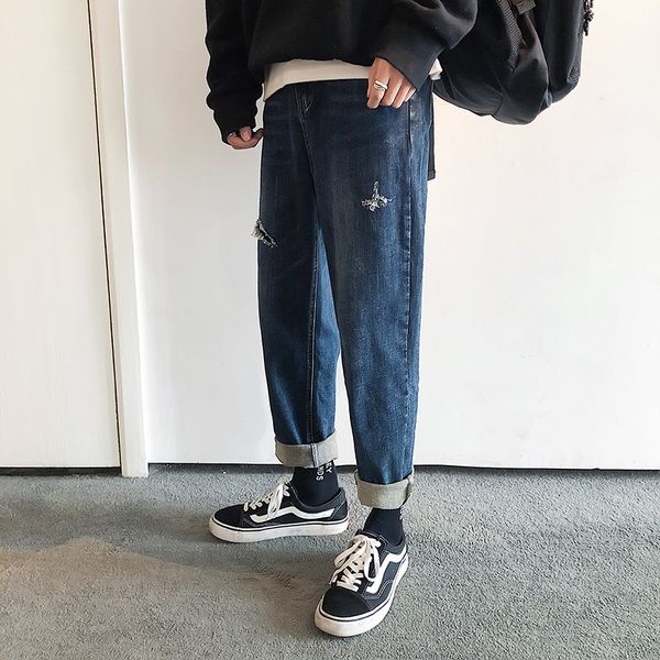 summer new jeans men slim wash fashion solid color casual denim pants man streetwear hip hop trend wild cowboy trousers male, Blue
summer new jeans men slim wash fashion solid color casual denim pants man streetwear hip hop trend wild cowboy trousers male, Blue