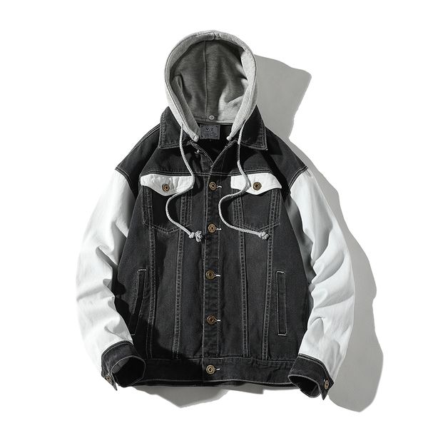 autumn new denim jacket men fashion wash contrast color casual hooded denim jacket man streetwear hip hop loose bomber, Black;brown
autumn new denim jacket men fashion wash contrast color casual hooded denim jacket man streetwear hip hop loose bomber, Black;brown
