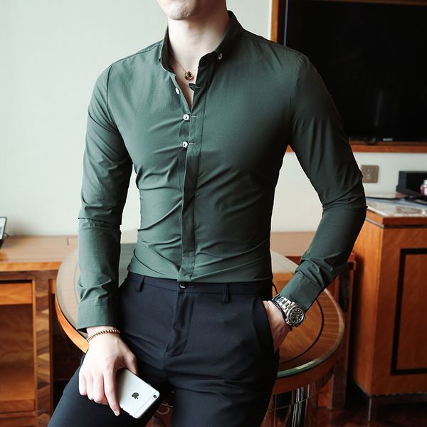 2019 new fashion male autumn slim fit high-grade pure cotton business shirts/men lapel leisure tight long sleeve shirts, White;black
2019 new fashion male autumn slim fit high-grade pure cotton business shirts/men lapel leisure tight long sleeve shirts, White;black