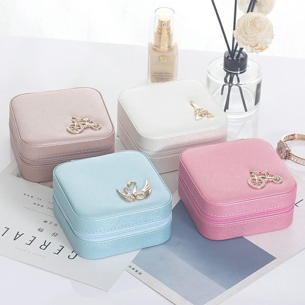small portable travel leather jewelry storage bag with mirror jewelry organizer gift box for rings earring necklace and bracelet, Black;white
small portable travel leather jewelry storage bag with mirror jewelry organizer gift box for rings earring necklace and bracelet, Black;white