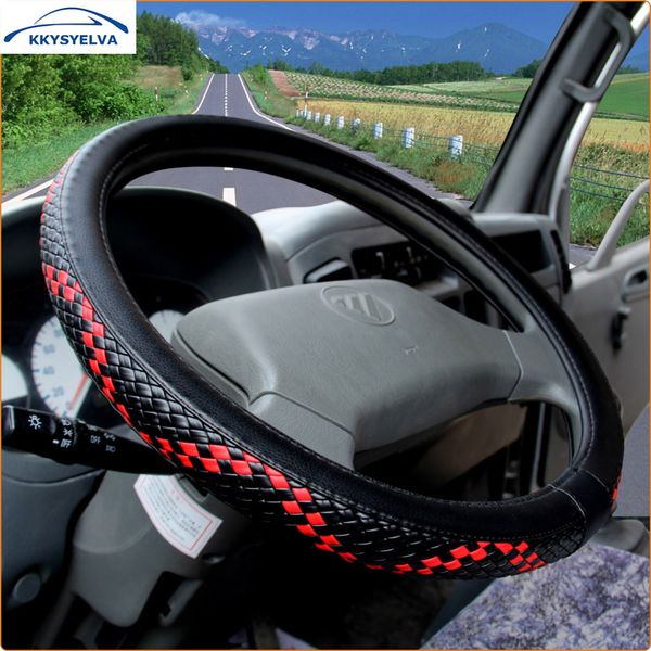 kkysyelva black leather steering wheel covers for car bus truck 36 38 40 42 45 47 50cm diameter auto steering-wheel cover
kkysyelva black leather steering wheel covers for car bus truck 36 38 40 42 45 47 50cm diameter auto steering-wheel cover