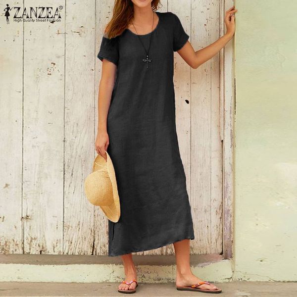 casual dresses 2021 summer solid sundress fashion mid-calf dress zanzea women short sleeve cotton linen vestidos female robe plus size, Black;gray
casual dresses 2021 summer solid sundress fashion mid-calf dress zanzea women short sleeve cotton linen vestidos female robe plus size, Black;gray