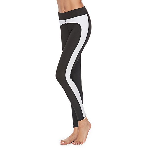 women 2020 fitness leggings contrast color mesh stripes stitching fitness leggings high waist ankle-length mesh legging, Black
women 2020 fitness leggings contrast color mesh stripes stitching fitness leggings high waist ankle-length mesh legging, Black