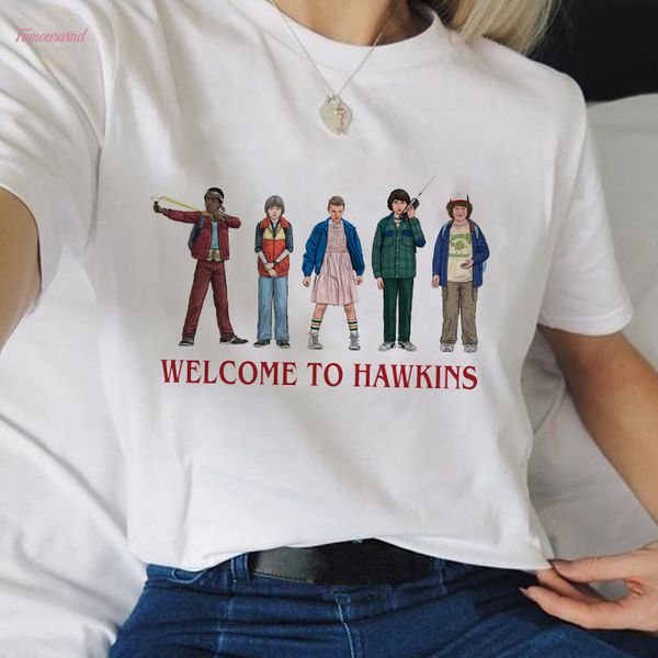 stranger things 3 funny tshirt women eleven cartoon printed t shirt upside down female shirt harajuku tshirt, White
stranger things 3 funny tshirt women eleven cartoon printed t shirt upside down female shirt harajuku tshirt, White