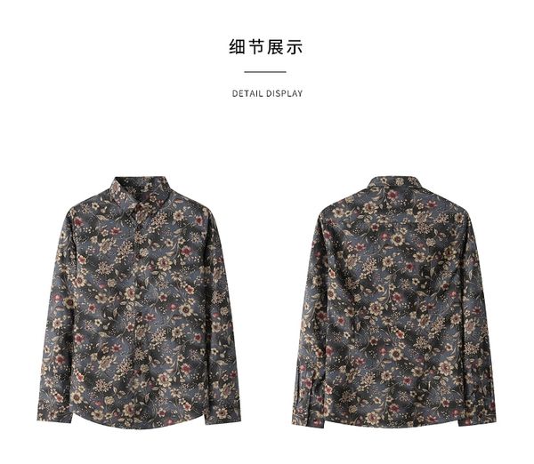 mens long sleeve vintage floral shirt men hawaiian flower dress printed shirt slim fit men long sleeve non iron shirts ii50cs, White;black
mens long sleeve vintage floral shirt men hawaiian flower dress printed shirt slim fit men long sleeve non iron shirts ii50cs, White;black