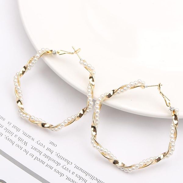 gold pearl hoop earrings for women exaggerated large round circle earrings metal geometric statement jewelry luxury bride earing, Golden;silver
gold pearl hoop earrings for women exaggerated large round circle earrings metal geometric statement jewelry luxury bride earing, Golden;silver