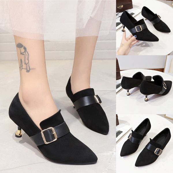 women's ladies fashion casual pointed toe slip on high heels work shoes shoes woman high heels zapatos de mujer, Black
women's ladies fashion casual pointed toe slip on high heels work shoes shoes woman high heels zapatos de mujer, Black