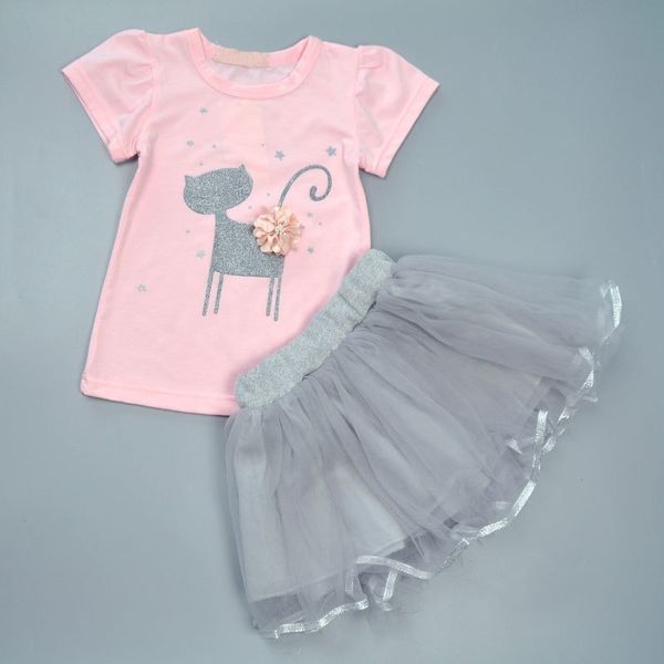 spring autumn girl set floral cat printed t-shirt + mesh tutu skirt costume girl's set 2pcs, White
spring autumn girl set floral cat printed t-shirt + mesh tutu skirt costume girl's set 2pcs, White
