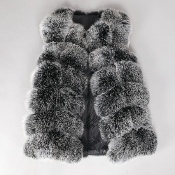 women's fur & faux 2021 winter coat, natural, natural vest sleeveless 68cm length, Black
women's fur & faux 2021 winter coat, natural, natural vest sleeveless 68cm length, Black
