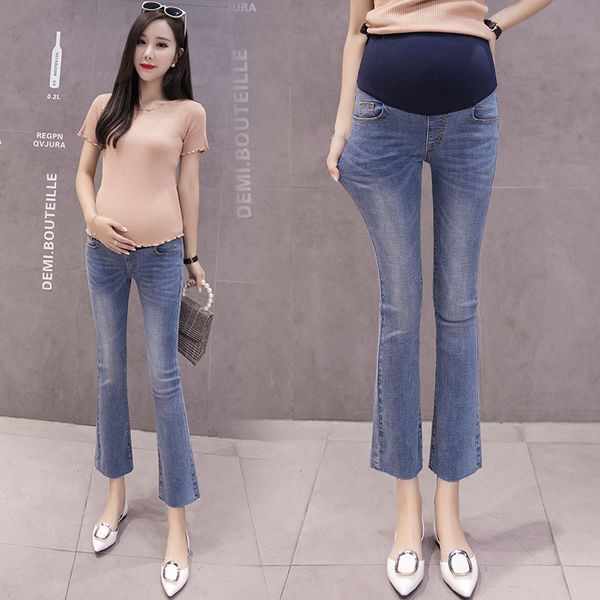 summer new high waist washed maternity denim pants elastic slim trousers boot cut jeans pants for pregnant women clothes y76, White
summer new high waist washed maternity denim pants elastic slim trousers boot cut jeans pants for pregnant women clothes y76, White