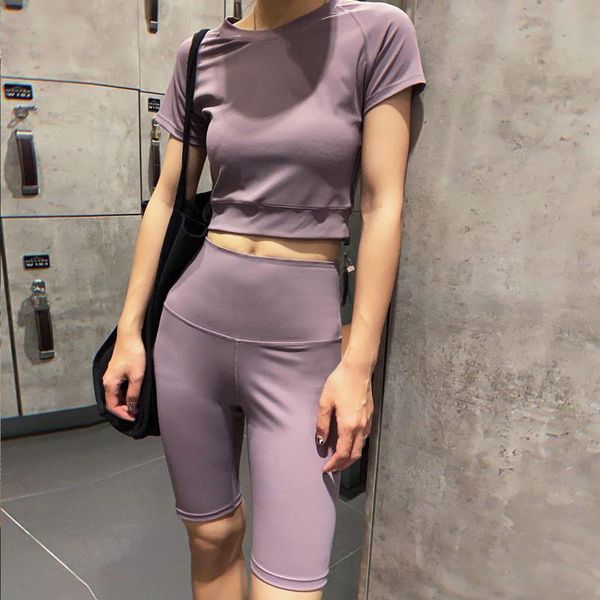 2 piece gym clothing for women short sleeve high waist female fitness clothing sport tshirt+shorts tight yoga set sport wear, White;red
2 piece gym clothing for women short sleeve high waist female fitness clothing sport tshirt+shorts tight yoga set sport wear, White;red