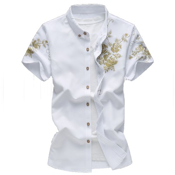 2019 summer short sleeve shirt white print shirt style casual cotton brand-clothing camisa men clothes large size 6xl, White;black
2019 summer short sleeve shirt white print shirt style casual cotton brand-clothing camisa men clothes large size 6xl, White;black