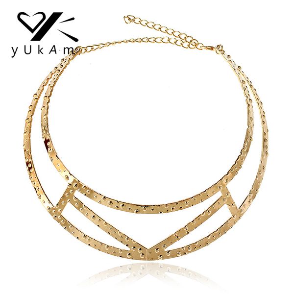 yukam new punk jewelry big exaggerated boho cuff necklaces metal gold torques multilayer collier statement necklaces accessories, Silver
yukam new punk jewelry big exaggerated boho cuff necklaces metal gold torques multilayer collier statement necklaces accessories, Silver