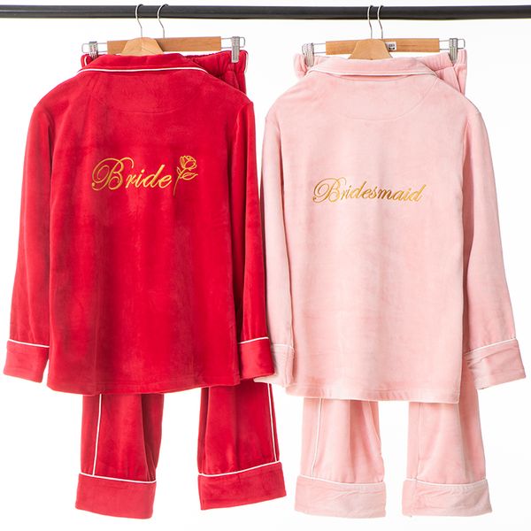 autumn winter velvet women pajamas set embroidery bride bridesmaid wedding clothes long sleeve home clothes marriage gift, Blue;gray
autumn winter velvet women pajamas set embroidery bride bridesmaid wedding clothes long sleeve home clothes marriage gift, Blue;gray
